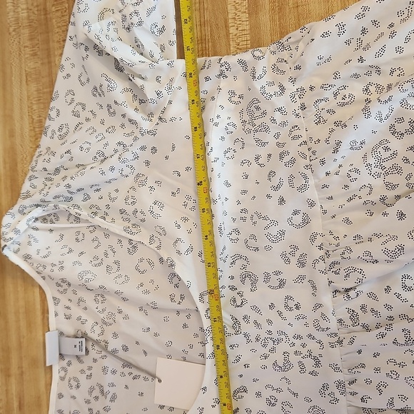 A NEW DAY Peasant Babydoll Dress Animal Leopard Print Tiered, size M - Picture 7 of 9